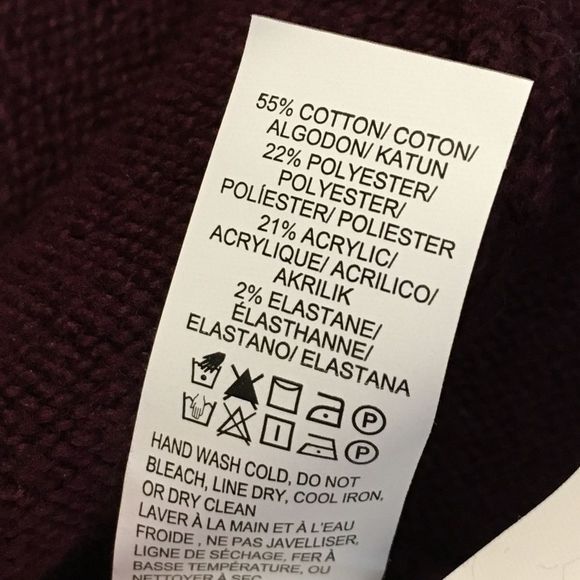 LUCKY BRAND Wine Cranberry Open Front Cardigan Sz S - Picture 4 of 11